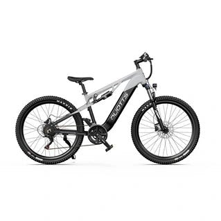 Bicicleta de montaña eléctrica Duotts E29 - Motor Bafang de 250 W, batería de 48 V y 13,5 Ah, suspensión total, neumáticos de 27,5 pulgadas, frenos hidráulicos, color blanco plateado - Tactic Bikes