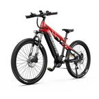 Bicicleta eléctrica Duotts E29 , color negro y rojo, ruedas de 27,5 pulgadas, asistencia eléctrica, autonomía de 90 km, cambios Shimano, frenos hidráulicos, bicicleta de montaña eléctrica. - Tactic Bikes