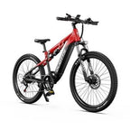 Bicicleta eléctrica Duotts E29 , color negro y rojo, ruedas de 27,5 pulgadas, asistencia eléctrica, autonomía de 90 km, cambios Shimano, frenos hidráulicos, bicicleta de montaña eléctrica. - Tactic Bikes