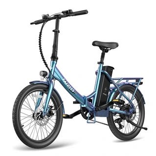 Bicicleta eléctrica Fafrees F20 Lasting City Bike, sensor de par, 36 V, 250 W, 18,2 Ah, color verde azulado radiante - Tactic Bikes