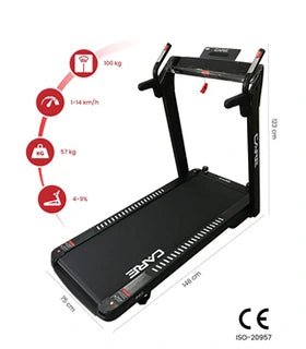 Cinta de correr conectada Care CT - 962 - Plegable e inclinable - Velocidad máxima 14 km/h - Tactic Bikes