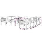 Conjunto de muebles de jardín de aluminio de 9 piezas para 8 personas vidaXL - Tactic Bikes