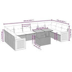 Conjunto de muebles de jardín vidaXL con cojines, 11 piezas, sofás de patio, conjunto de muebles de exterior, beige 3274132 - Tactic Bikes