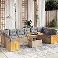 Conjunto de muebles de jardín vidaXL con cojines, 11 piezas, sofás de patio, conjunto de muebles de exterior, beige 3274132 - Tactic Bikes