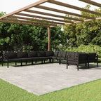 Conjunto de muebles de jardín vidaXL de 10 piezas con cojines, muebles de terraza y patio, de aluminio, 3107827 - Tactic Bikes