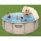 Conjunto de piscina enterrada o semienterrada Bestway con cubierta Power Steel 396x107 cm, piscina elevada, piscina con estructura, piscina con sombra, piscinas elevadas - Tactic Bikes
