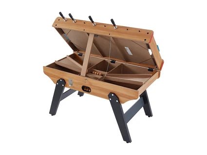 Futbolín único con mecanismo de monedas en MDF - An. 153 x Pr. 77,6 x Al. 96 cm - Color natural claro - HENRY - Tactic Bikes