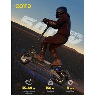 Patinete eléctrico genérico OOTD T10 - Patinete eléctrico plegable - Batería de 48 V y 13,5 Ah - Velocidad máxima de 55 km/h - Ruedas de 11" - Motor de 900 W - Autonomía de 45 km - Tactic Bikes