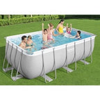 Piscina enterrada o semienterrada Bestway, conjunto de piscina rectangular de acero 412x201x122 cm, piscina elevada, piscina de estructura, conjunto de piscina - Tactic Bikes
