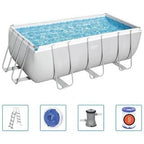 Piscina enterrada o semienterrada Bestway, conjunto de piscina rectangular de acero 412x201x122 cm, piscina elevada, piscina de estructura, conjunto de piscina - Tactic Bikes