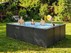 Piscina Tubular Intex , Piscina Tubular Rectangular Grafito, 4,00 x 3,00 x 1,24 m - Tactic Bikes