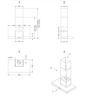 Secadora de ropa con bomba de calor Novy, campana decorativa de pared de 90 cm, 57 dB, 423 m³/h, acero inoxidable, 6510 - Tactic Bikes
